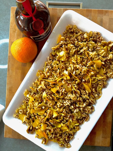 Grand-Marnier AND  Orange Caramelized Walnuts