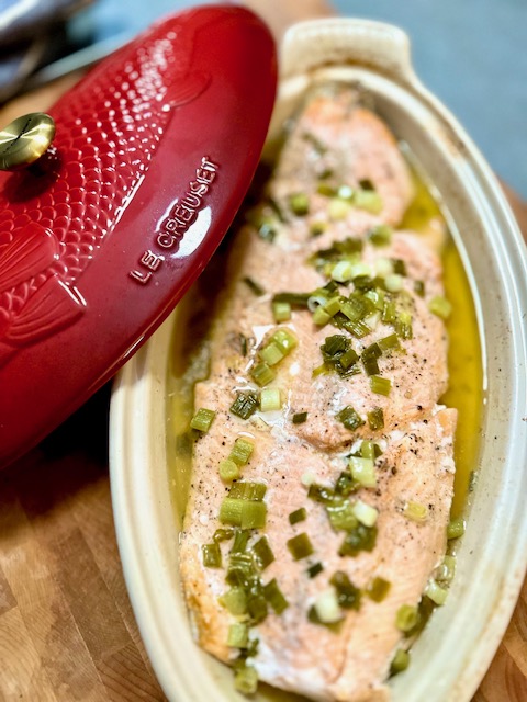 Poached Trout in Ghee and White Wine